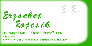 erzsebet rojcsik business card